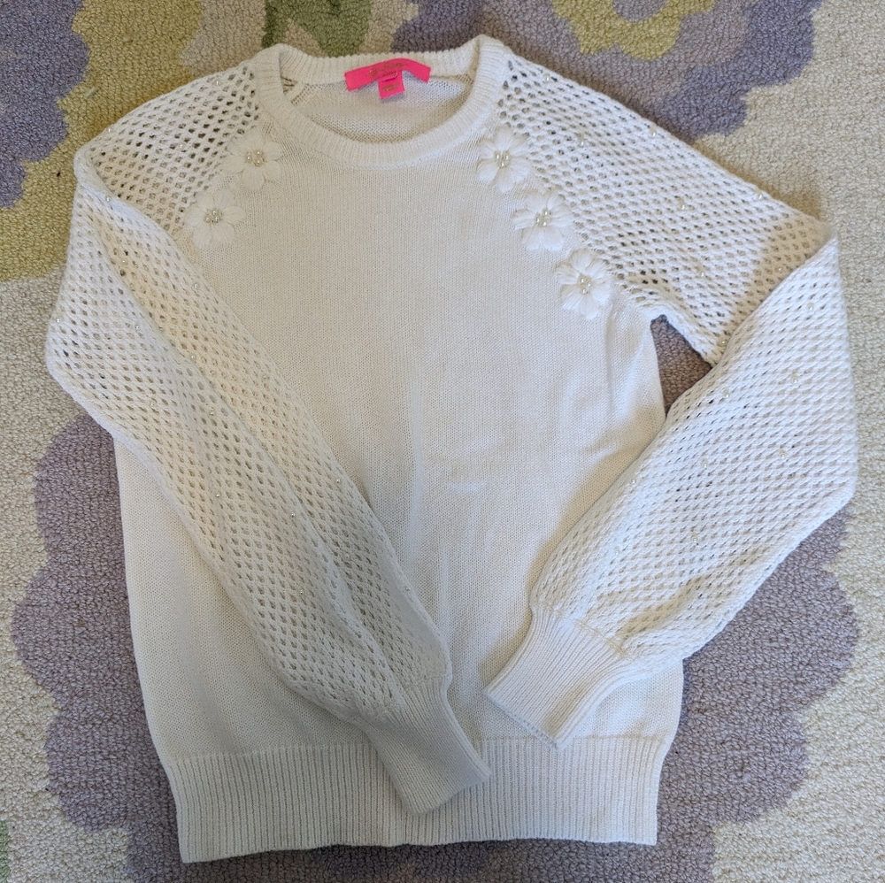 Lilly Pulitzer white Faira sweater